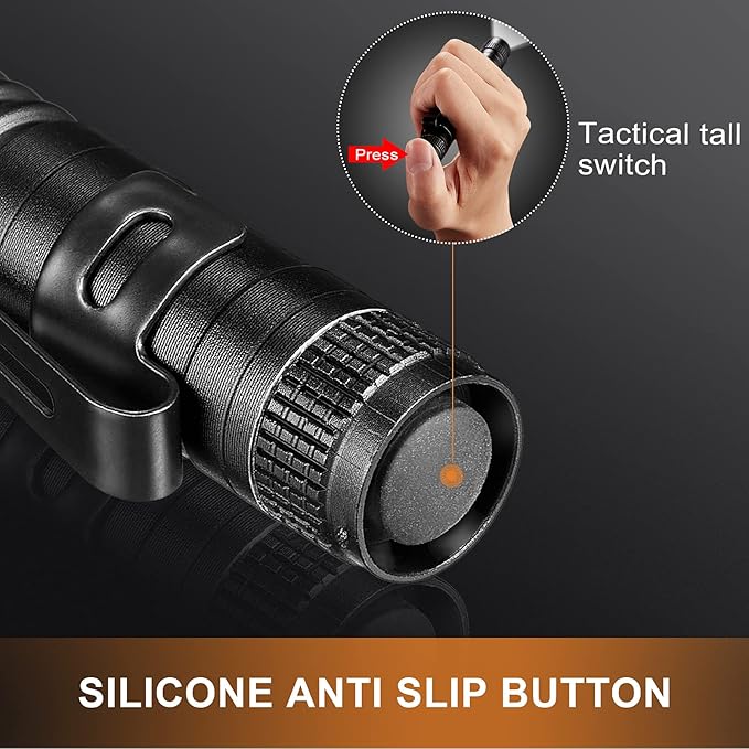 Honoson 10 Pieces Mini Pen Light Flashlight Small LED Pen Light Aluminum Pocket Flashlight with