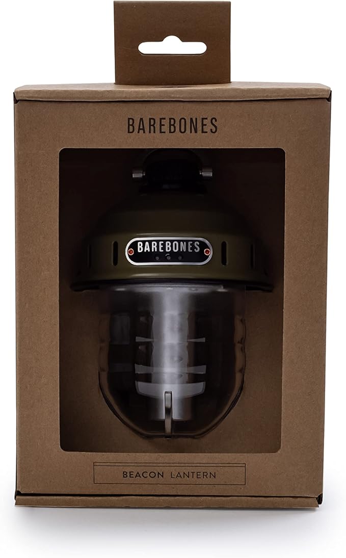 Barebones Beacon Hanging Light ??Dusty Yellow, Rechargeable LED Camping Lantern with Adjustable