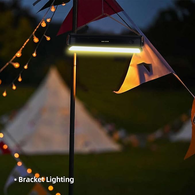 Portable 1500LM LED Camping Lantern,10000mAh Rechargeable Battery, 3 Light Modes,Brackets,Magnetic