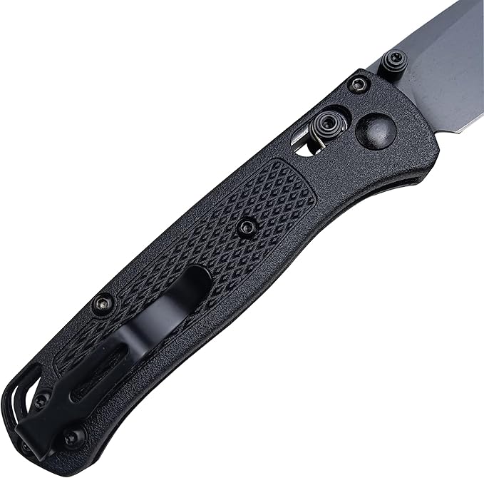 HUAAO Mini Folding Pocket Knife, Plain Edge, Thumb Stud Manual Open, Glass Reinforced Nylon Grivory