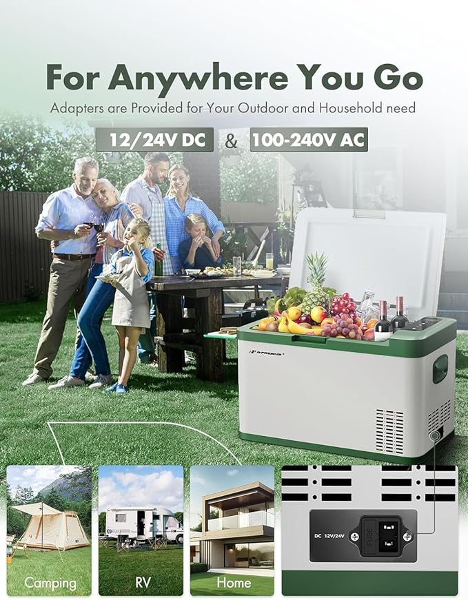 A-Premium 12 Volt Refrigerator 28QT/26.1L Portable Car Fridge Cooler, -4°F~68°F Portable Freezer