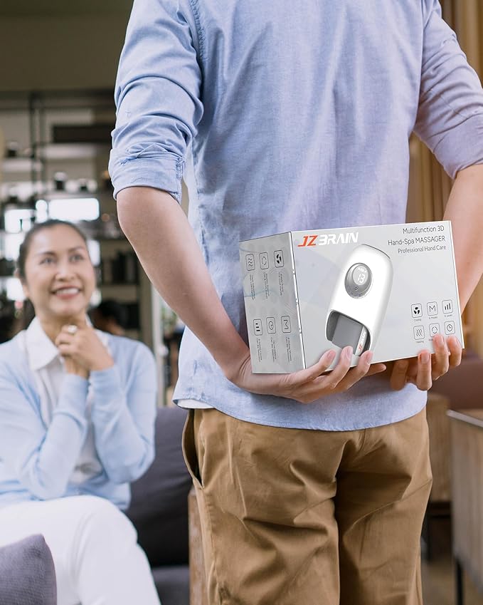 Hand Massager with Heat and Compression : Hand and Wrist Massage with Targeted Palm Roller