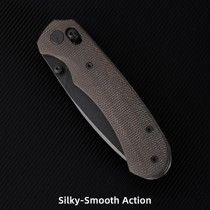 Folding Knife,Pocket Knife,3.31??154CM Blade,Erogonomic Canvas Micarta Handle,Survival Camping