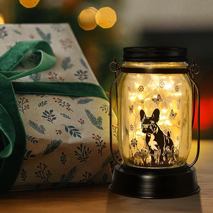 French Bulldog Gifts for Women/Men French Bulldog Solar Lanterns Dog Mom Birthday Dog Lovers