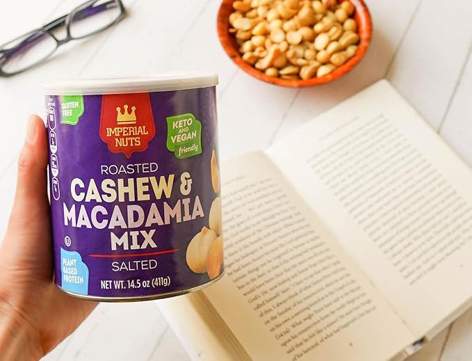 Imperial Nuts - Macadamia Nuts Oil Roasted Roasted | Gluten Free, Vegan and Keto Friendly Food |