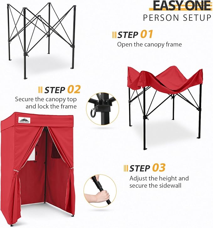 EAGLE PEAK Flex Compact 4x4 Pop-up Canopy Changing Room, Portable Privacy Dressing Room for Indoor