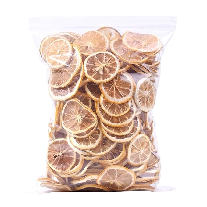 Mkostlich Dried Lemon Slices Bulk, Sour Sweet and Refreshing Citrus Fruit Tea, Natural Dehydrated