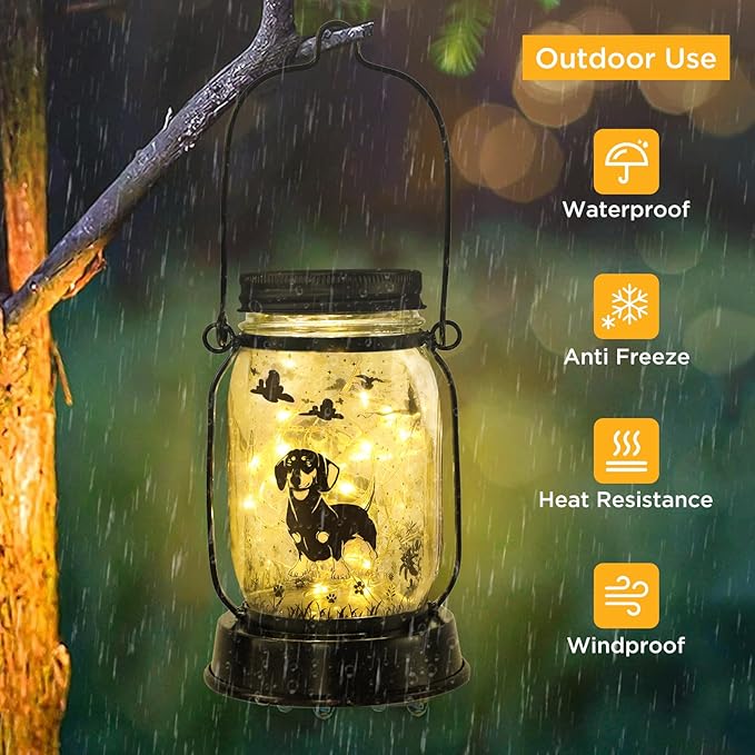 kyoryuger Dachshund Dog Solar Lanterns, Gifts for Women/Men, Weiner Dog Mom Gifts, Unique Birthday