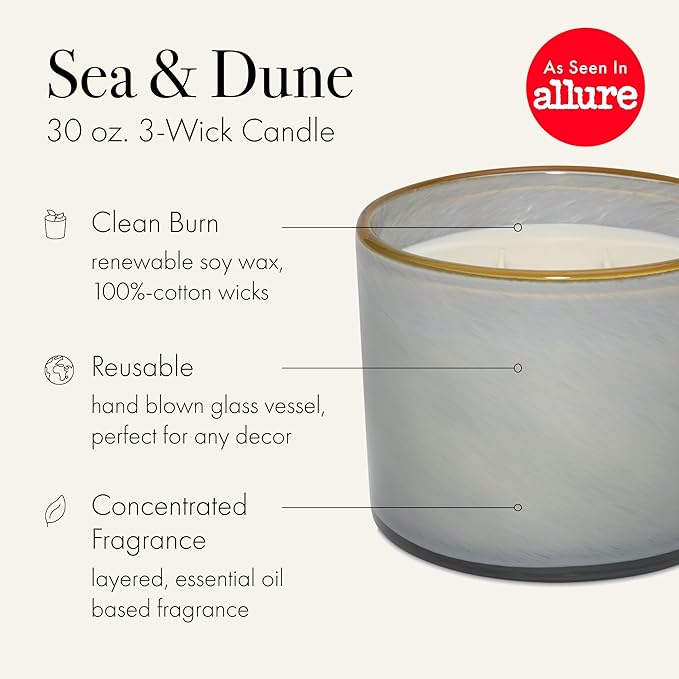 LAFCO Beach House 3-wick Candle, Sea & Dune
