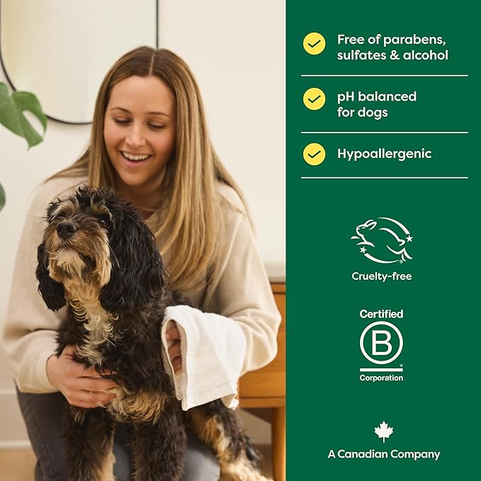 Earth Rated 3-in-1 Detangling Dog Shampoo and Conditioner, Deodorizing Oatmeal Shampoos for Dogs