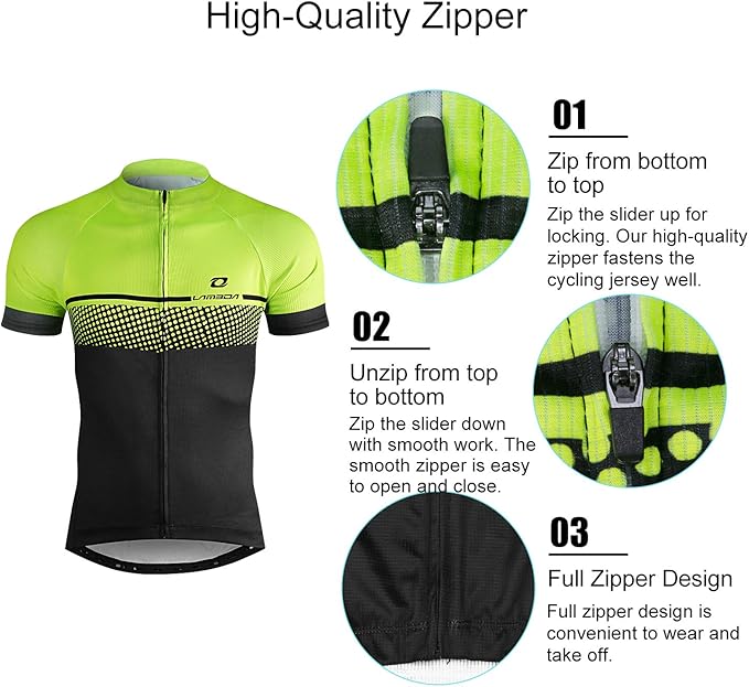 LAMEDA Men's Cycling Jersey Breathable Lightweight Bike Jersey Short Sleeve Quick Dry Moisture
