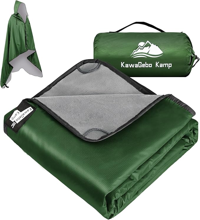 Fleece Waterproof Outdoor Blanket - Windproof Stadium Blanket for Camping, Picnics, and Sports Stay