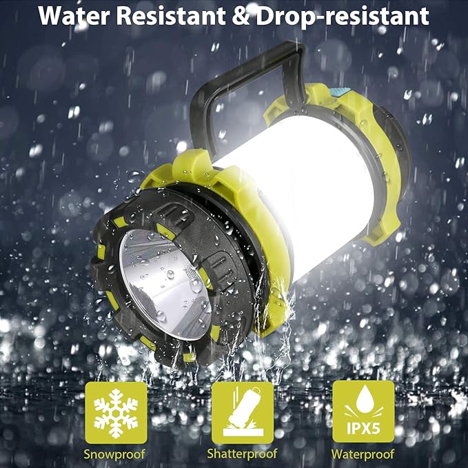 3 Pack Camping Lantern, Outdoor LED Camping Light, Rechargeable Flashlights with 1000LM, 6 Modes