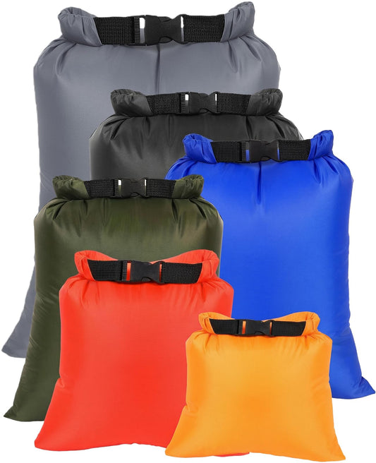 Ucolofun Dry Bags Waterproof Set, 6-Pack Ultralight Waterproof Bags Small Stuff Sack Water Proof