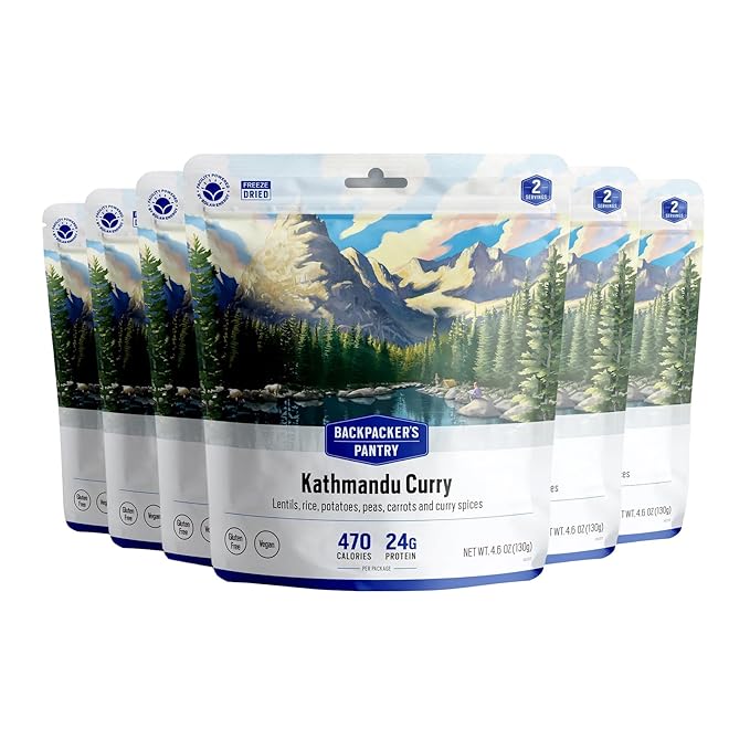Backpacker's Pantry Kathmandu Curry - Freeze Dried Backpacking & Camping Food - Emergency Food - 24