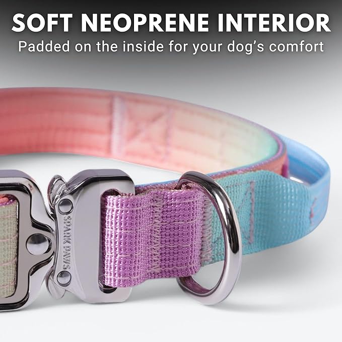 Spark Paws Tactical Dog Collar - Heavy Duty, Premium Quality, Thick and Durable for Large and