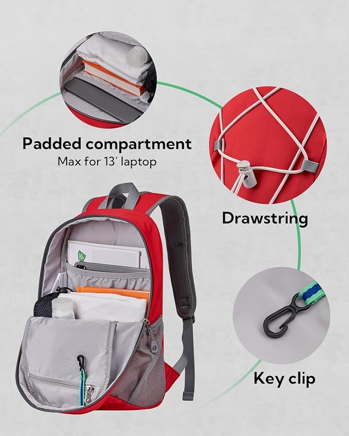 WATERFLY 12L Small Hiking Backpack: Day Pack Lightweight Travel Bag Camping Fitness Cycling Outdoor