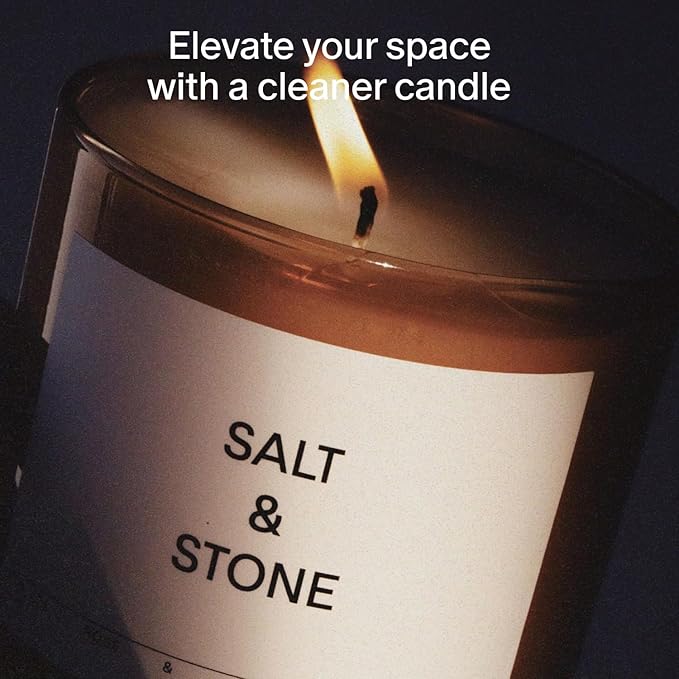 SALT & STONE Scented Candle for Women & Men | Hand-Poured, Aromatic & Fragrant | Coconut & Soy