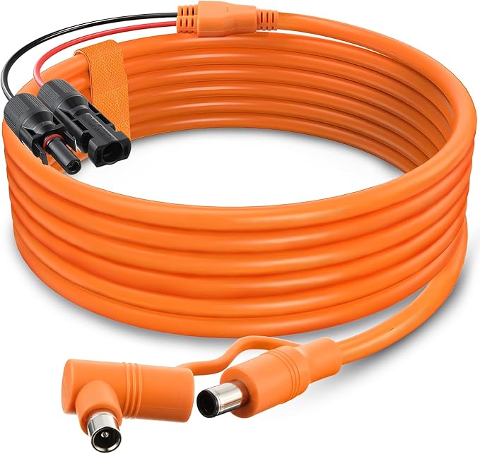 Tellingyou Solar Connector to DC 8mm Adapter Cable, 8.2 ft 14AWG Solar Panel Cable with
