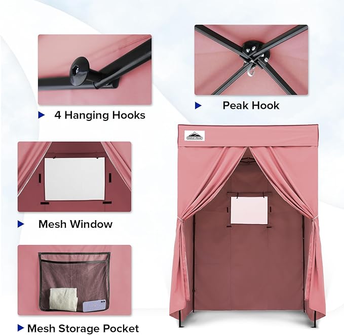EAGLE PEAK Flex Compact 5x5 Pop-up Canopy Changing Room, Portable Privacy Dressing Room for Indoor