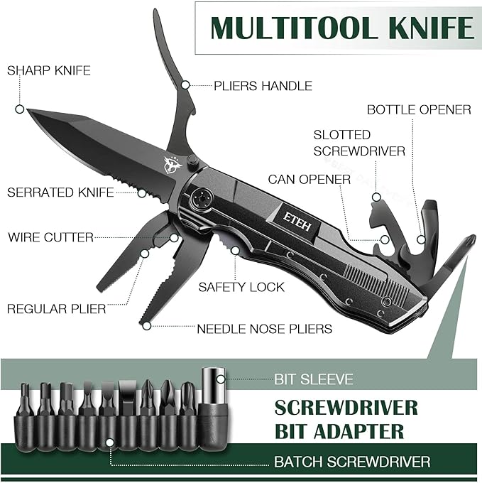 Gifts for Men Him Dad Boyfriend,Multitool Pocket Knife for Men,Anniversary Christmas Gifts for