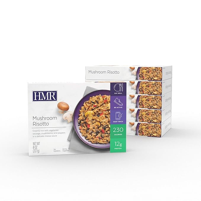 HMR Mushroom Risotto Entrée | Pre-packaged Lunch or Dinner to Support Weight Loss | Ready to Eat |