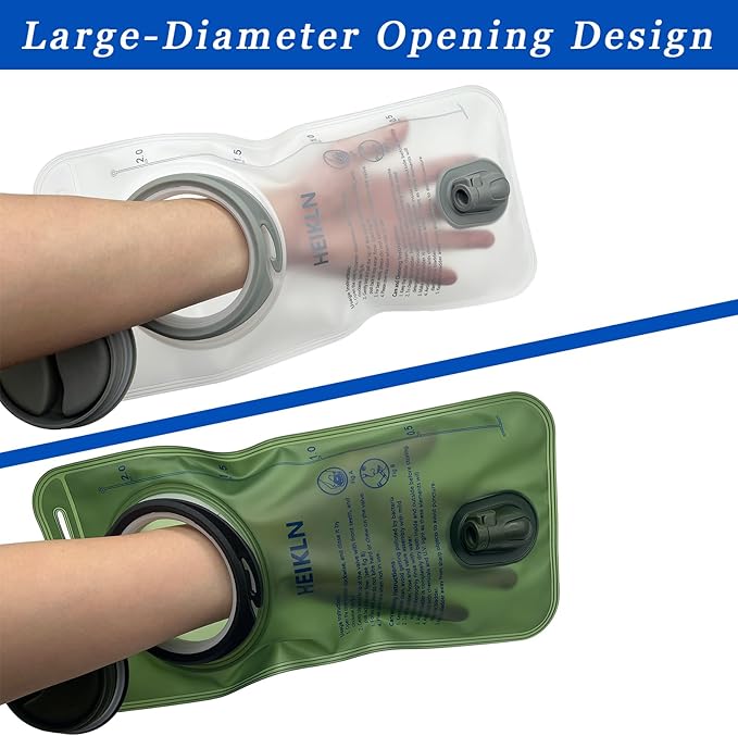 Hydration Bladder 1.5L-2L-3L,Leak Proof Water Reservoir, BPA Free Military Water Storage Bladder