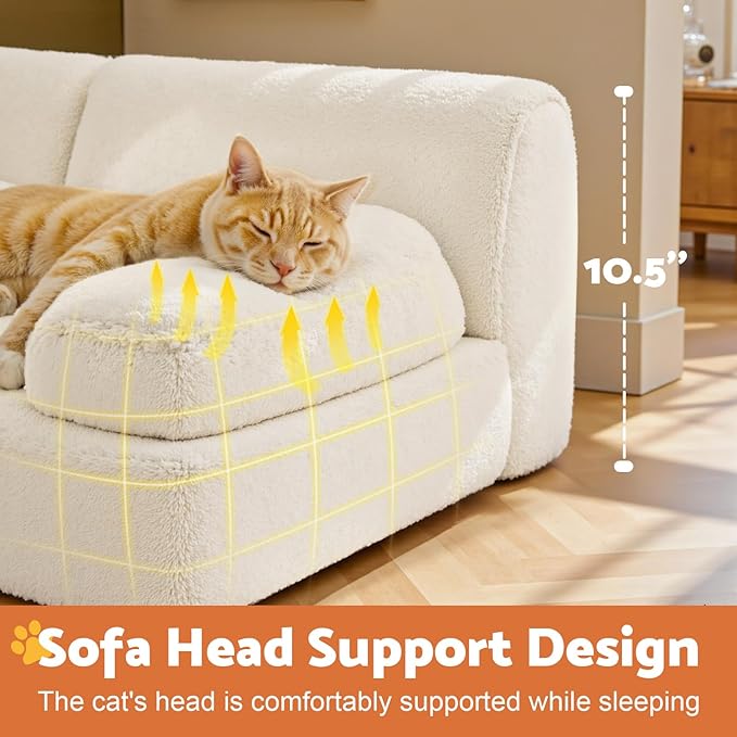 Gimars Upgrade Large Cat Bed for Indoor Cats -Added 10% More Stuff Sponge, Orthopedic Pet Couch