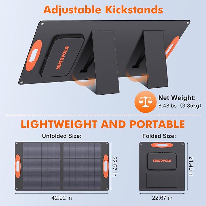 N-Type 16BB 100W Portable Solar Panel 18V Mono ETFE Foldable Solar Panel,25% High Efficiency IP68