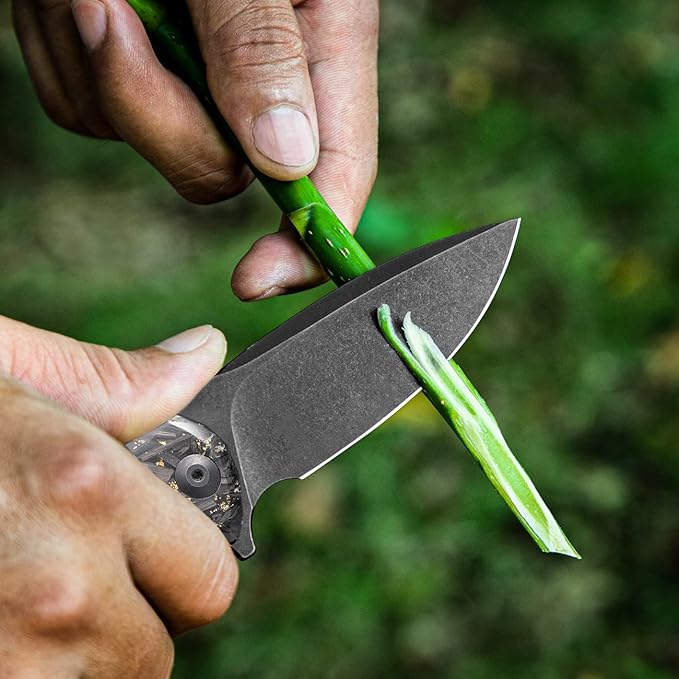CIVIVI Folding Pocket Knife- Praxis Flipper Liner Lock Knife, 3.75" Black Stonewashed Blade