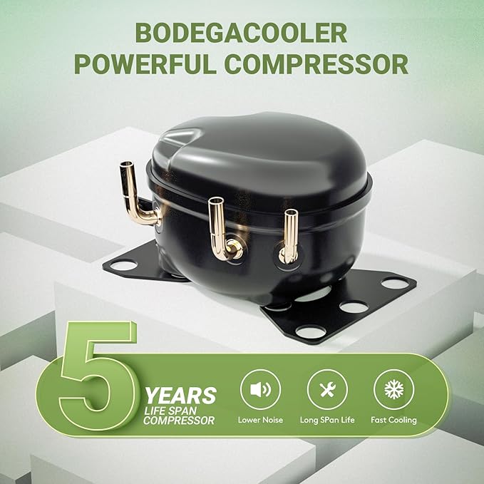 BODEGACOOLER 12V Portable Refrigerator, 42Quart (40L) Dual Zone Car Refrigerator, RV Car Fridge APP