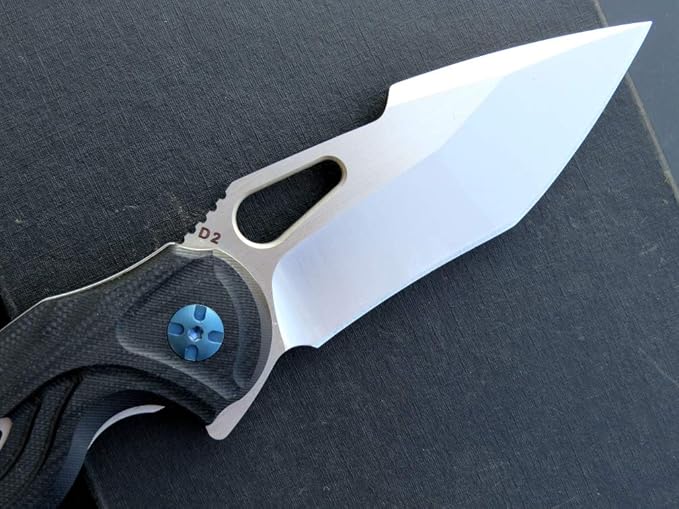 Eafengrow EF936 Pocket Knife,G10 Handle D2 Steel Blade Knife with Ball Bearing Safe Open Flipper