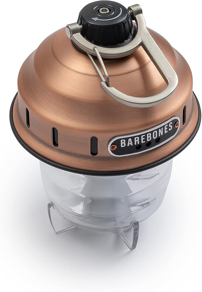 Barebones Beacon Hanging Light ??Copper, Rechargeable LED Camping Lantern with Adjustable
