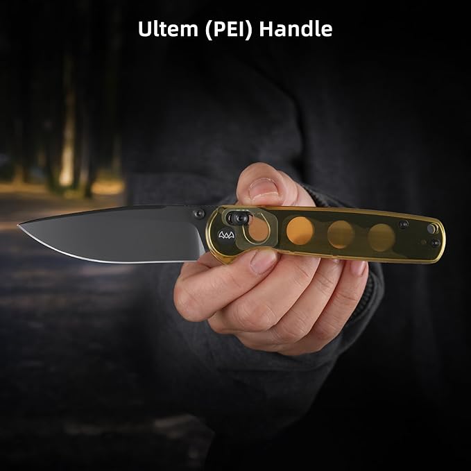 Folding Pocket Knife, Survival Knife Tactical Hunting Knife,3.23??Sharp Folding Blade with Ultem