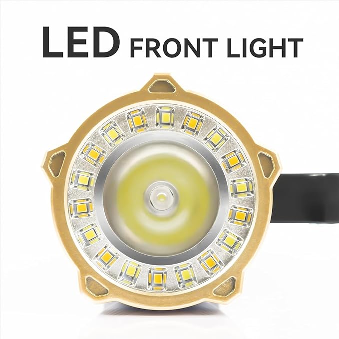 LED Flashlight USB Rechargeable, Super Brightest Flashlight with Sidelight and Hooks, 8 Modes