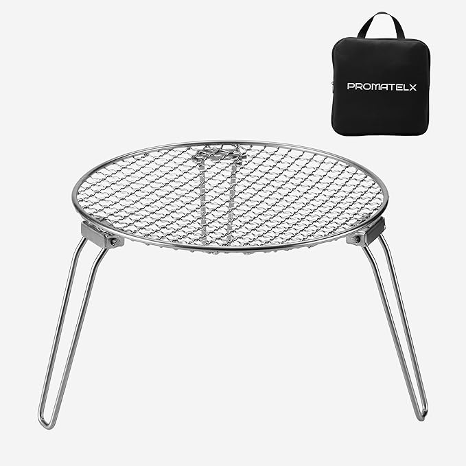 RROMATELX Small Folding Camping Grillï¼?04 Stainless Stee Portable Camping Stove，Campfire