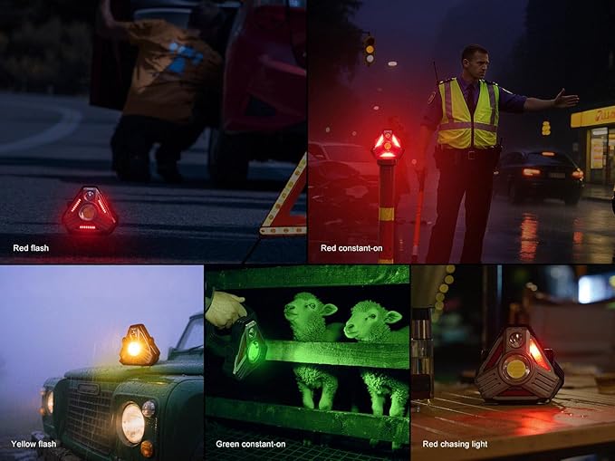 CP50R Rechargeable Lantern Flashlight, 5500 Lumen Spotlight & Floodlight, Multi-Color LEDs