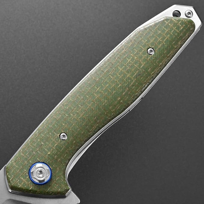 Eafengrow EF972 Folding Knife, D2 Steel Blade Micarta Handle Pocket Knife Folder for Outdoor