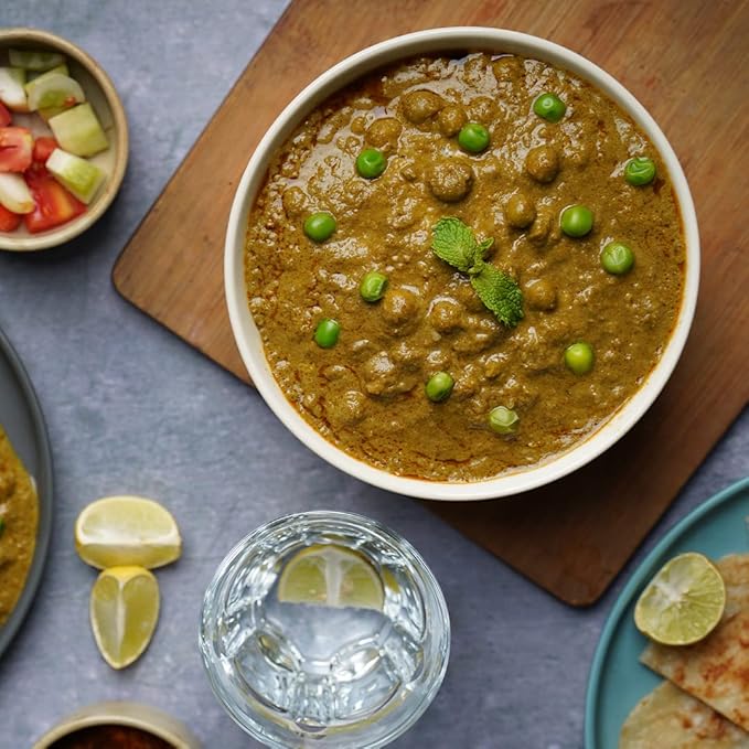 Ashoka Ready to Heat Vegan Curries 1932, Fenugreek Leaves & Green Peas, All-Natural Curry, Shahi