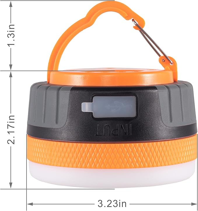 LIT-PaTH LED Camping Lantern, Rechargeable Light with Magnet Base, 2200 mAh, Survival Kit for