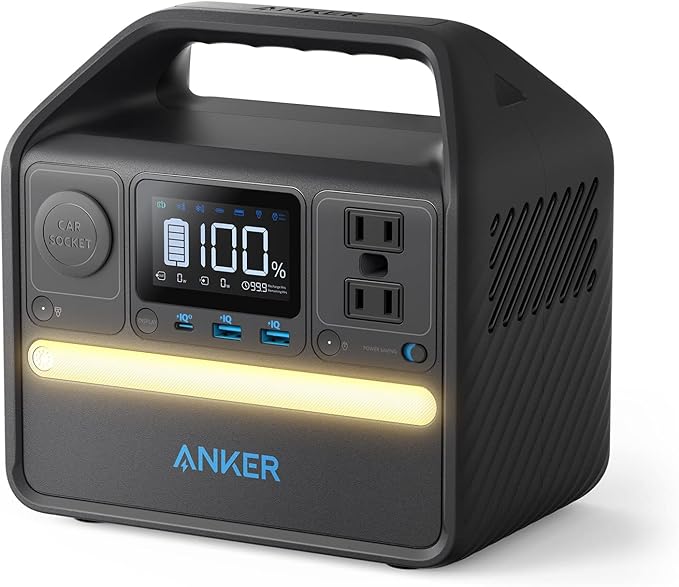 Anker 521 Portable Power Station Upgraded with LiFePO4 Battery, 256Wh 6-Port PowerHouse, 300W (Peak