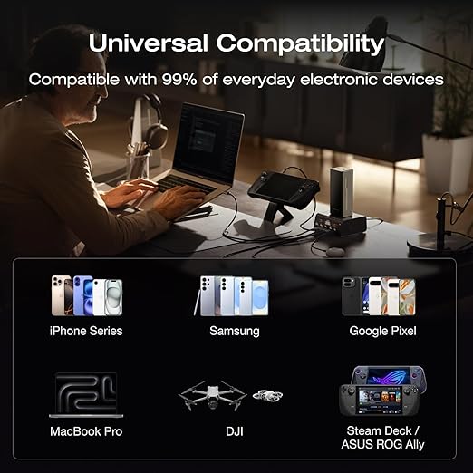 EF ECOFLOW Rapid Pro Power Bank 20000mAh, 230W Max Output with 100W Built-in Cable, 4-Port Portable