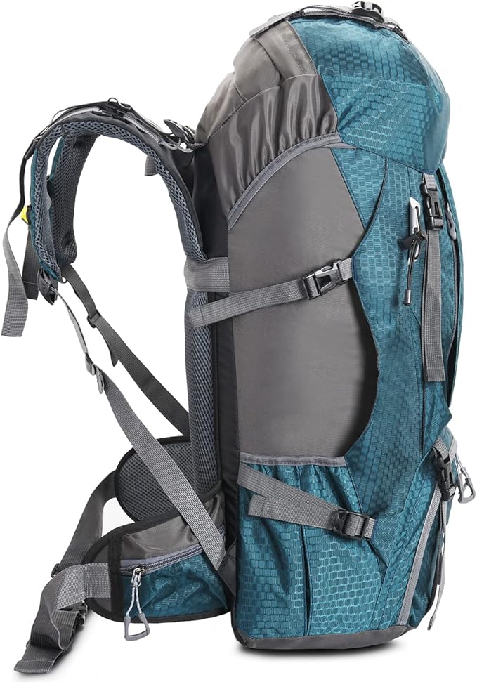 Bseash 60L Waterproof Hiking Camping Backpack with Rain Cover, Large Outdoor Sport Travel Daypack