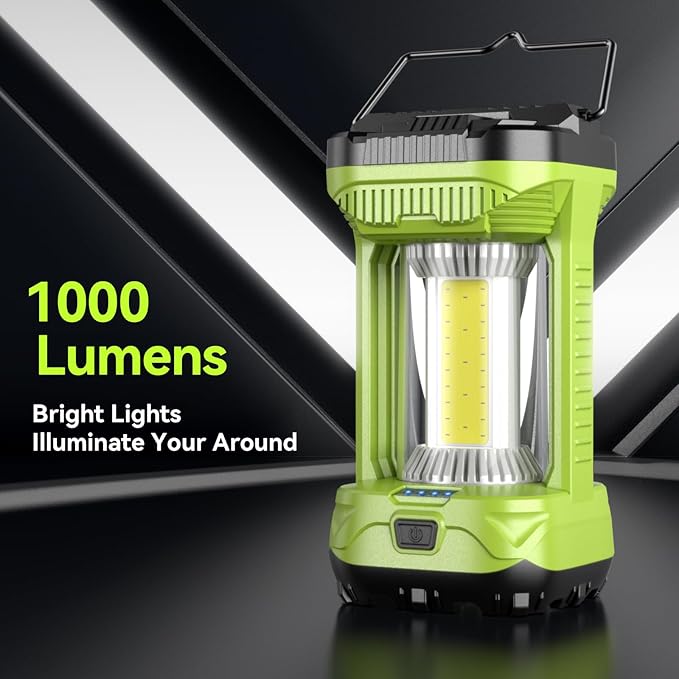 AlpsWolf Camping Lantern Rechargeable, 1000LM 4 Light Modes Camping Light 4000mAh Rechargeable