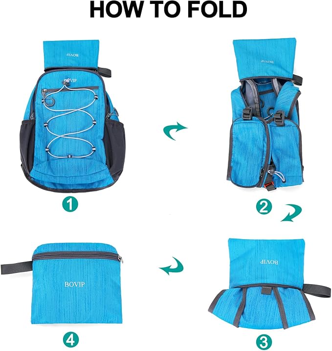 BOVIP 20L Hiking Backpack Lightweight Packable Hiking Daypack Small Travel Outdoor Foldable
