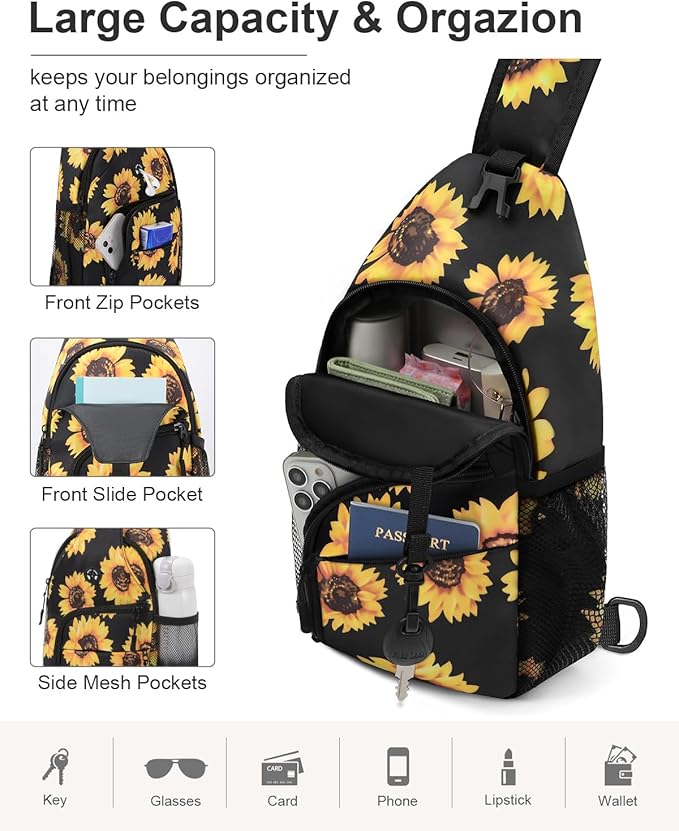 Crossbody Bags for Women Man Waterproof Sling Bag Backpack Trendy Casual Cross Body Bag with