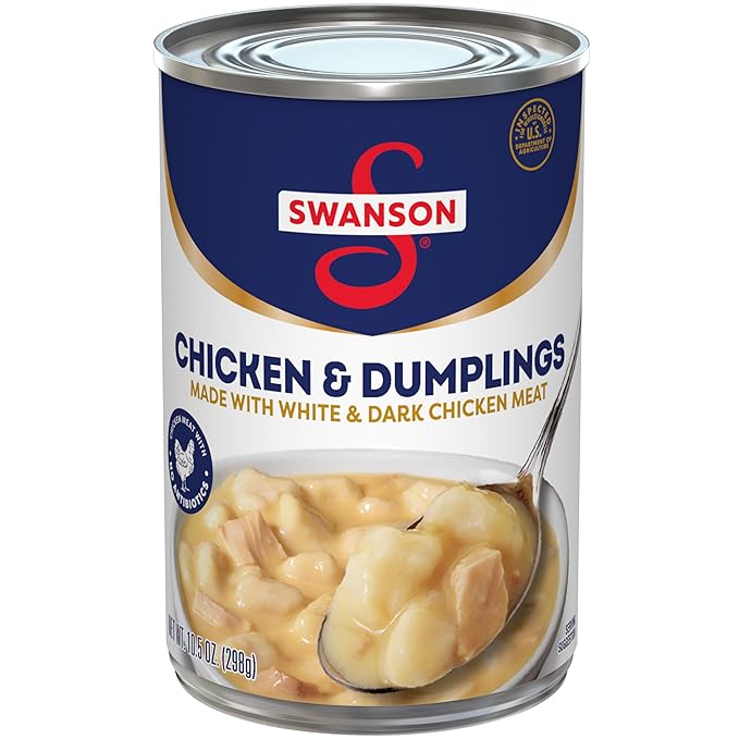 Swanson Chicken & Dumplings Made with White & Dark Chicken Meat, 10.5 Ounce Can