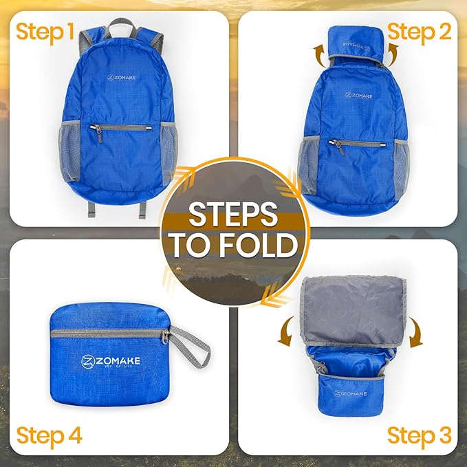 ZOMAKE Ultra Lightweight Hiking Backpack 20L - Packable Small Backpacks Water Resistant Daypack for