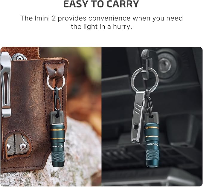 OLIGHT IMINI 2 EDC Rechargeable Keychain Flashlight, 50 Lumens Compact and Portable Mini LED