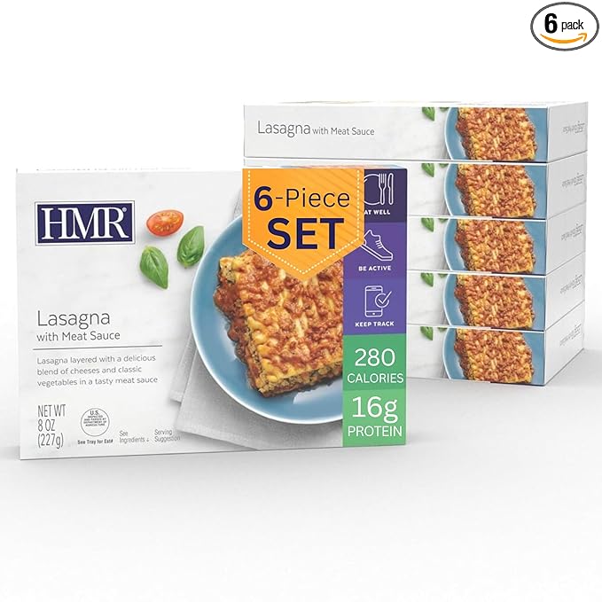HMR Lasagna with Meat Sauce Entrée | Pre-packaged Lunch or Dinner to Support Weight Loss | Ready to